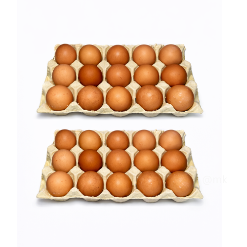 30ouefs Œufs bruns (plateau de 15 ou 30 œufs)